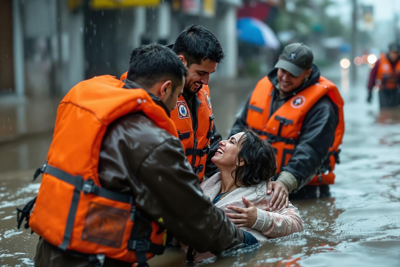 吃瓜大全图集：暴雨救援一线感人瞬间精选照片合集